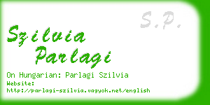 szilvia parlagi business card